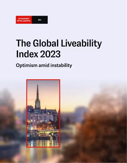 【经济学人智库EIU】全球宜居指数-The Global Liveability Index 2023-易外刊-英语外刊杂志电子版PDF下载网站