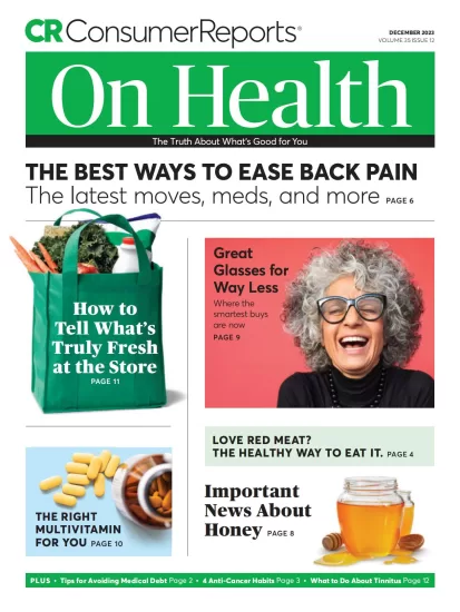 Consumer Reports On Health-消费者健康报告2023.12月刊下载PDF电子版订阅-易外刊-英语外刊杂志电子版PDF下载网站