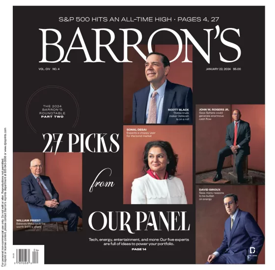 Barrons-巴伦周刊杂志2024.01.22期下载电子版PDF网盘订阅-易外刊-英语外刊杂志电子版PDF下载网站