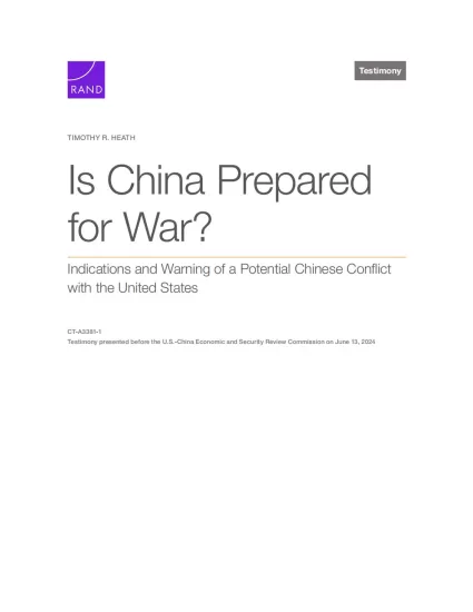 【兰德】Is China Prepared for War?-易外刊-英语外刊杂志电子版PDF下载网站