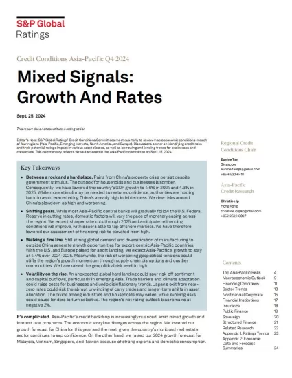 【标普】2024年第四季度亚太地区信贷状况-喜忧参半的信号：增长和利率-易外刊-英语外刊杂志电子版PDF下载网站