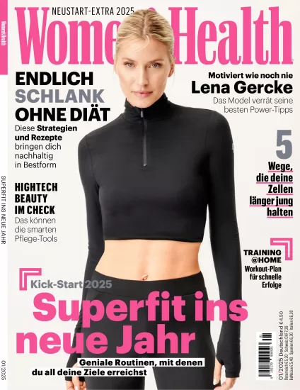 Women’s Health Germany – Januar 2025 女性健康德国版下载-易外刊-英语外刊杂志电子版PDF下载网站