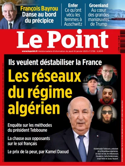 Le Point N.2738 – 16 Janvier 2025-易外刊-英语外刊杂志电子版PDF下载网站