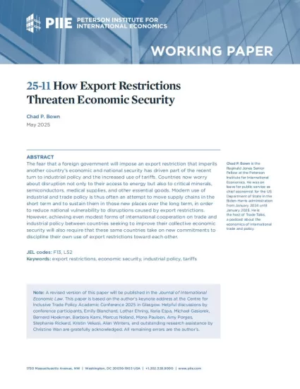 【PIIE】出口限制如何威胁经济安全-易外刊-英语外刊杂志电子版PDF下载网站