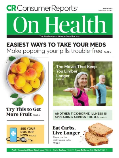 Consumer Reports On Health-消费者健康报告2025.08月号下载PDF电子版订阅-易外刊-英语外刊杂志电子版PDF下载网站