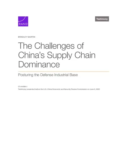 【兰德公司】中国供应链主导地位面临的挑战-国防工业基地的姿态-易外刊-英语外刊杂志电子版PDF下载网站