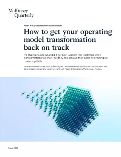 【麦肯锡】如何让您的运营模式转型重回正轨-易外刊-英语外刊杂志电子版PDF下载网站