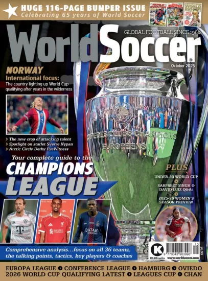 World Soccer-世界足球杂志2025.10月号下载PDF电子版网盘订阅-易外刊-英语外刊杂志电子版PDF下载网站