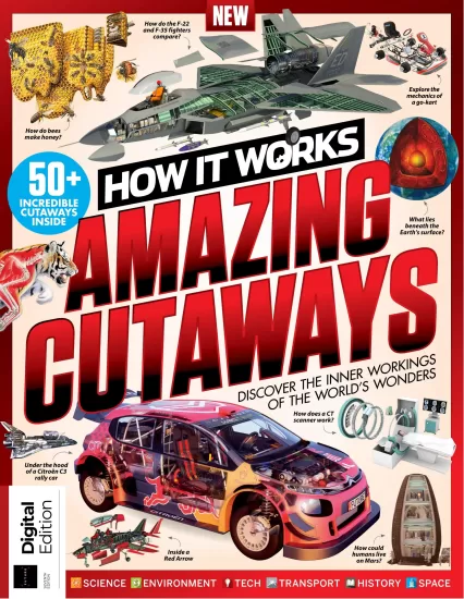 How It Works Amazing Cutaways – 7th Edition 2025 万物/工作原理: 神奇的分割视图——第7版 2025年-易外刊-英语外刊杂志电子版PDF下载网站