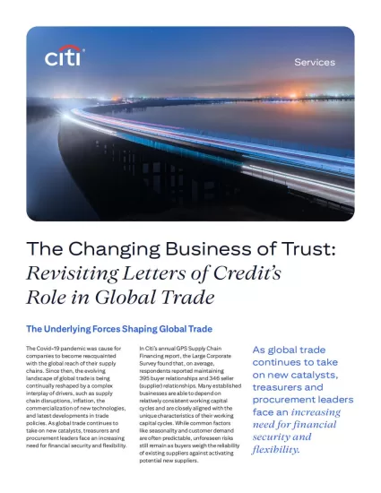 【花旗银行】信任的商业模式正在发生变化：重新审视信用证在全球贸易中的作用-易外刊-英语外刊杂志电子版PDF下载网站