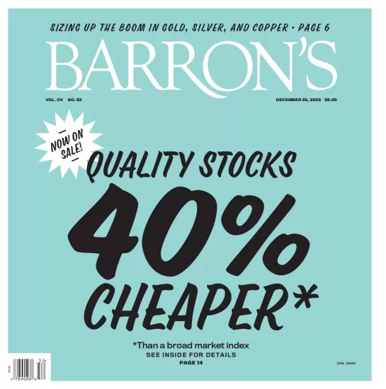 Barron’s Magazine-巴伦周刊2025.12.29期下载电子版PDF网盘杂志订阅-易外刊-英语外刊杂志电子版PDF下载网站