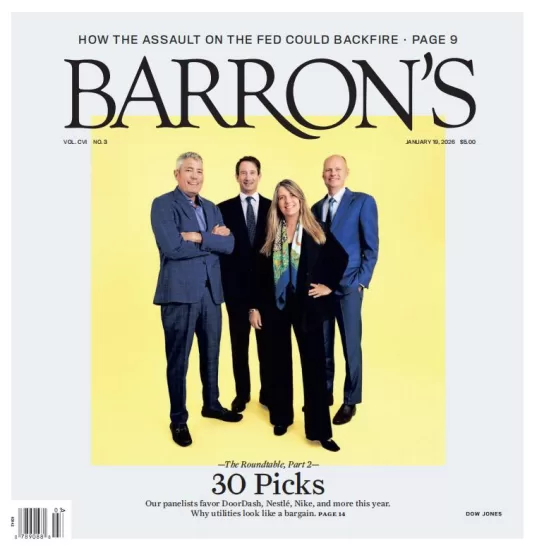 Barron’s Magazine-巴伦周刊2026.01.19期杂志订阅-易外刊-英语外刊杂志电子版PDF下载网站